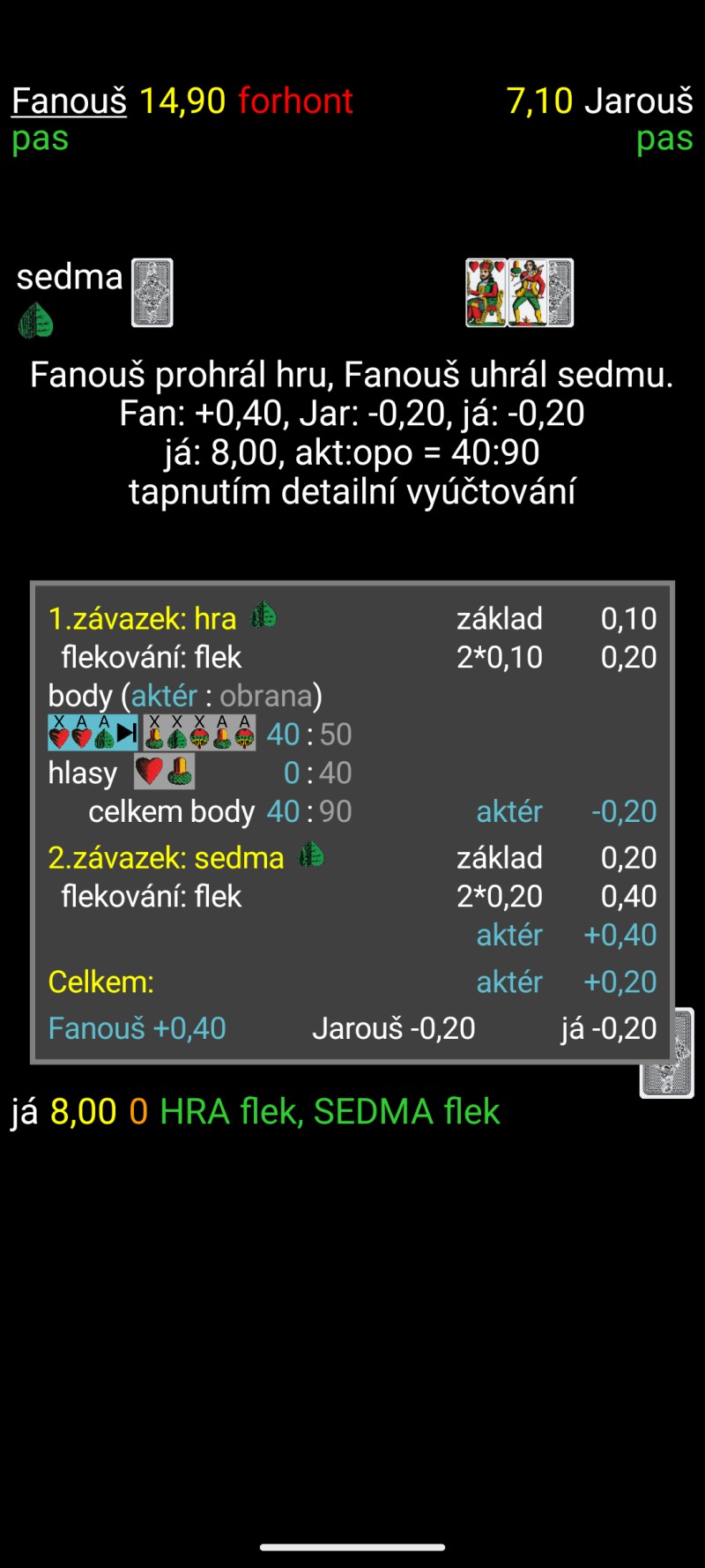 Licitovaný mariáš – ukázka 4